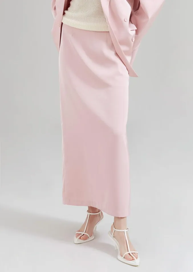 The Frankie Shop Demi Pencil Skirt 8211 Pink Women Clothing