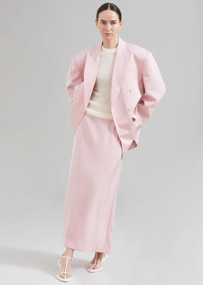 The Frankie Shop Demi Pencil Skirt 8211 Pink Women Clothing
