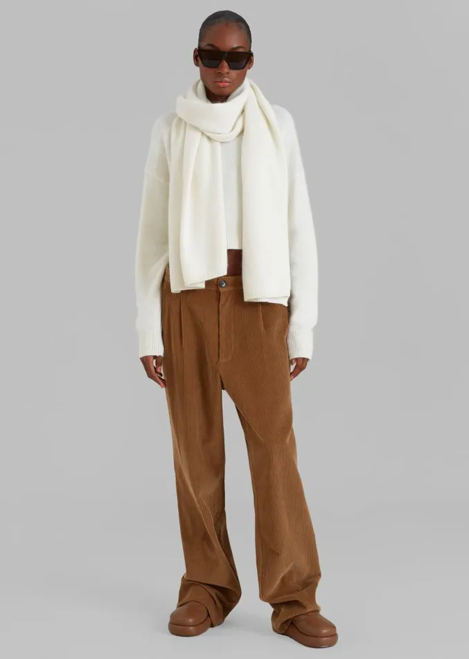 The Frankie Shop Dori Sweater and Scarf Set 8211 Cream Women Knitwear