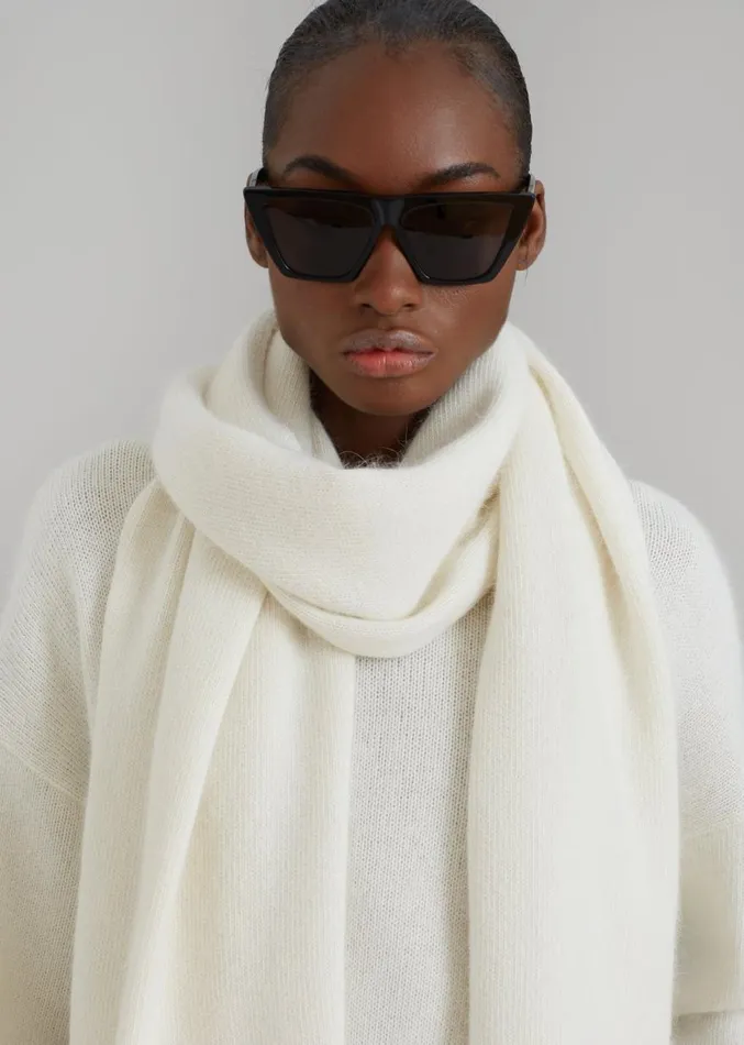 The Frankie Shop Dori Sweater and Scarf Set 8211 Cream Women Knitwear