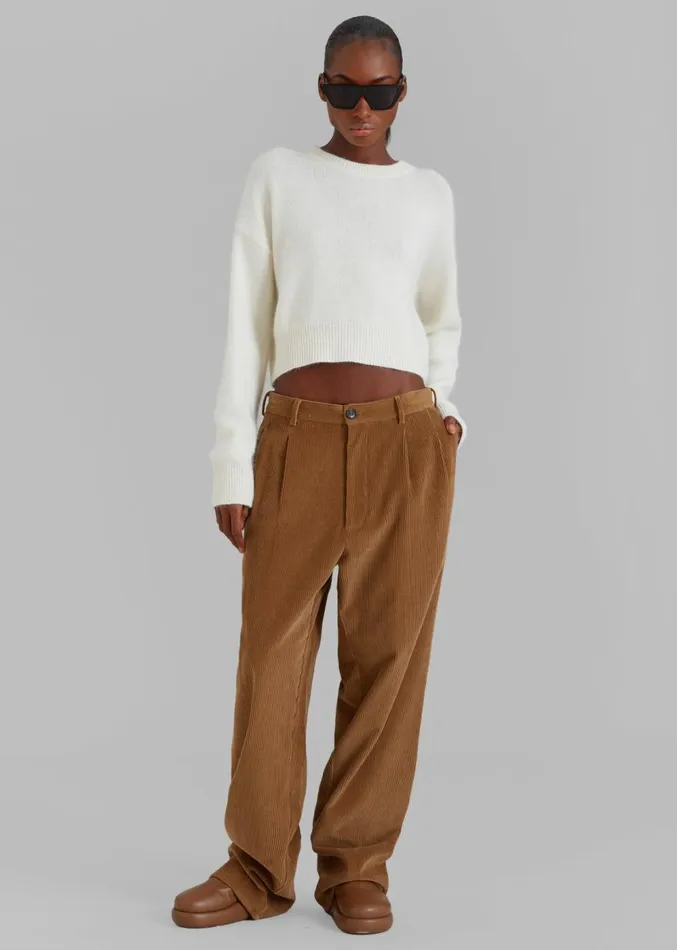 The Frankie Shop Dori Sweater and Scarf Set 8211 Cream Women Knitwear