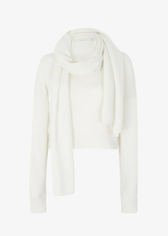 The Frankie Shop Dori Sweater and Scarf Set 8211 Cream Women Knitwear
