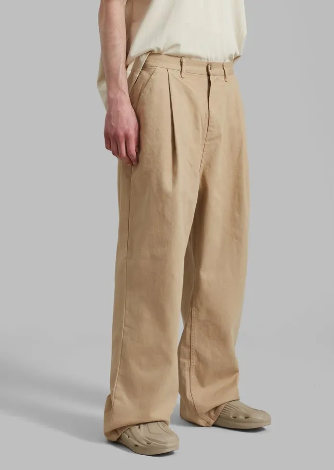 The Frankie Shop Drew Denim Pants 8211 Beige Men Bottoms
