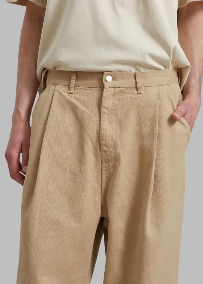 The Frankie Shop Drew Denim Pants 8211 Beige Men Bottoms