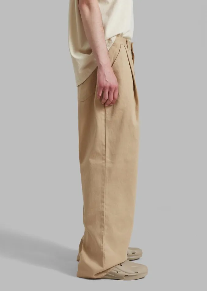 The Frankie Shop Drew Denim Pants 8211 Beige Men Bottoms