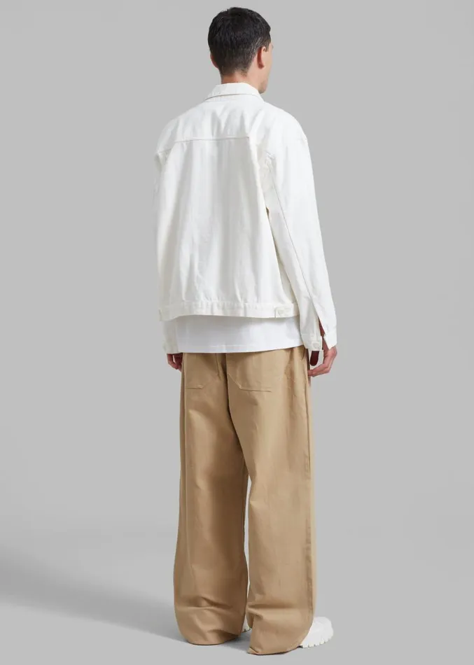 The Frankie Shop Drew Denim Pants 8211 Beige Men Bottoms