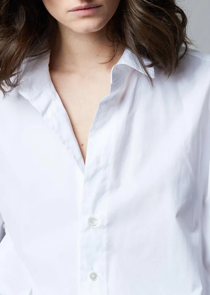 The Frankie Shop Dusky Classic Oversized Shirt 8211 White Women Tops