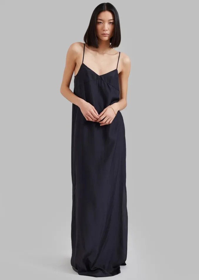 The Frankie Shop Dylana Sleeveless Maxi Dress 8211 Navy Women Dresses