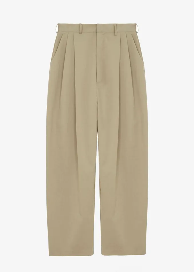 The Frankie Shop Effie Pleated Pants 8211 Khaki Women Clothing