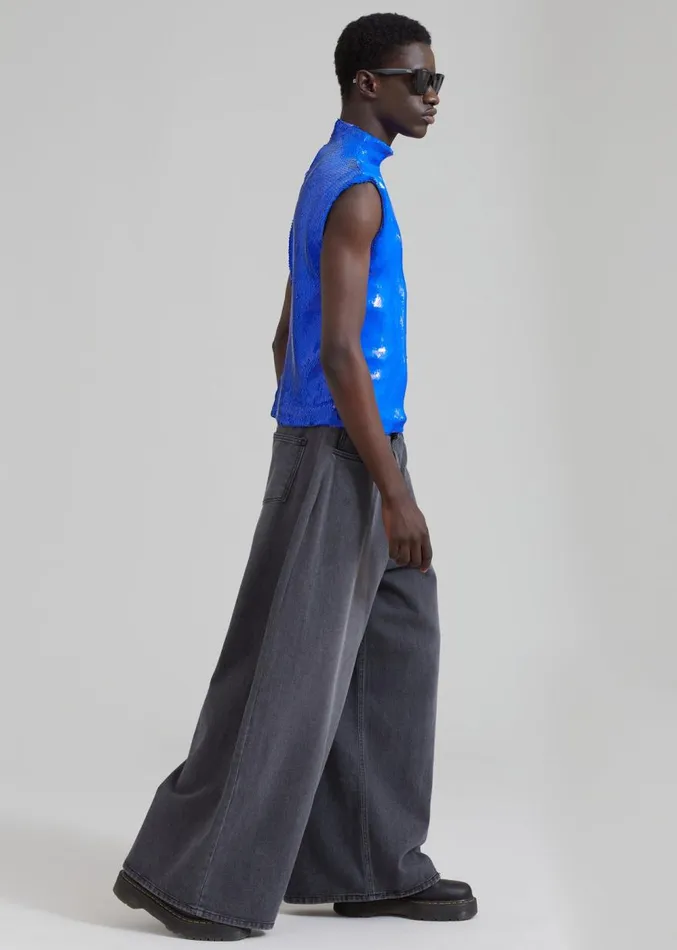 The Frankie Shop EGONLab Wonderland Sequins Top 8211 Blue Sequins Men Tops