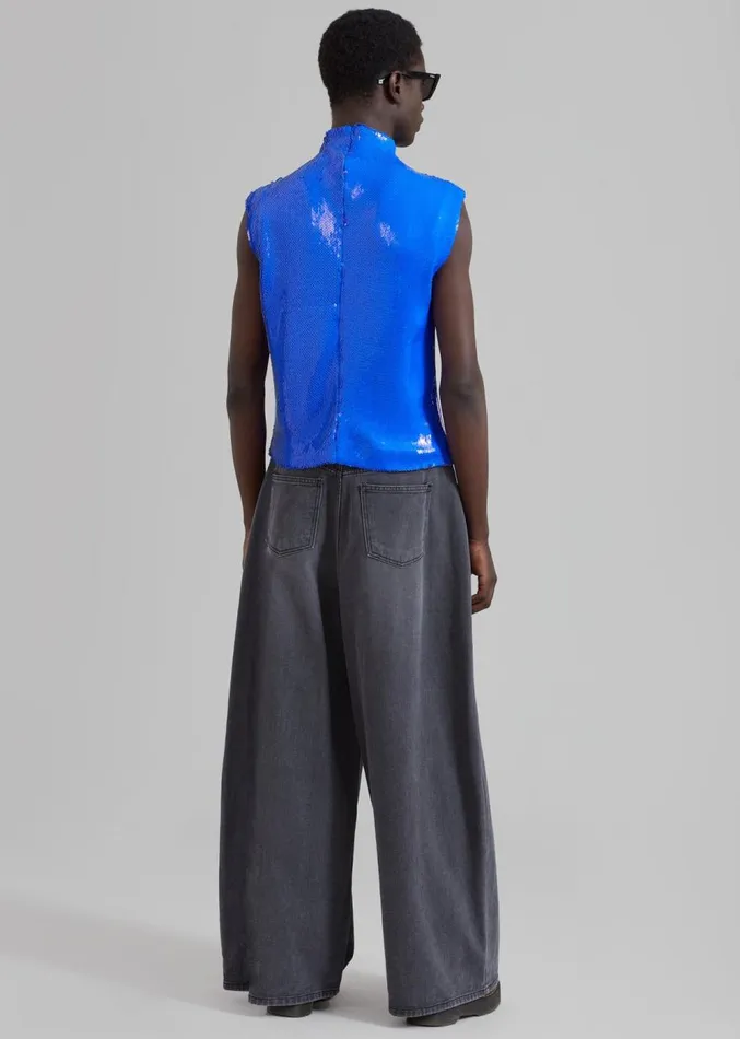 The Frankie Shop EGONLab Wonderland Sequins Top 8211 Blue Sequins Men Tops