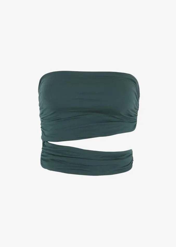 The Frankie Shop Elena Tube Top 8211 Deep Teal Women Tops