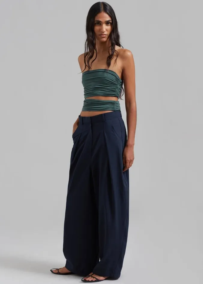 The Frankie Shop Elena Tube Top 8211 Deep Teal Women Tops