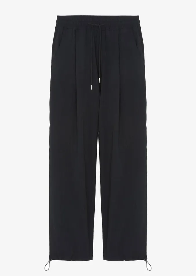 The Frankie Shop Eliott Crinkle Pants 8211 Black Men Bottoms