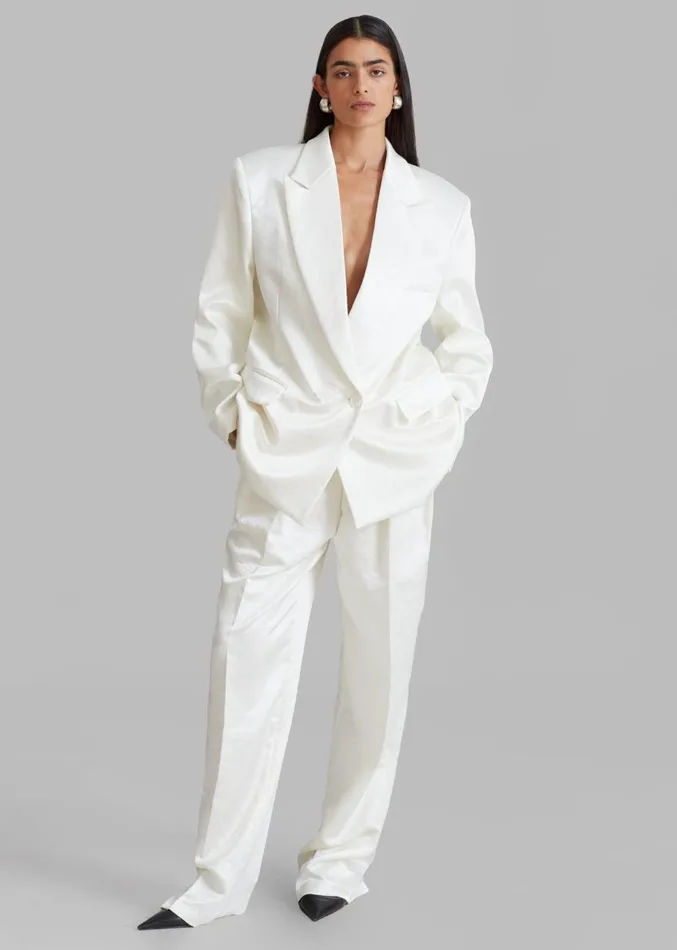 The Frankie Shop Elvira Blazer 8211 Ivory Women Clothing