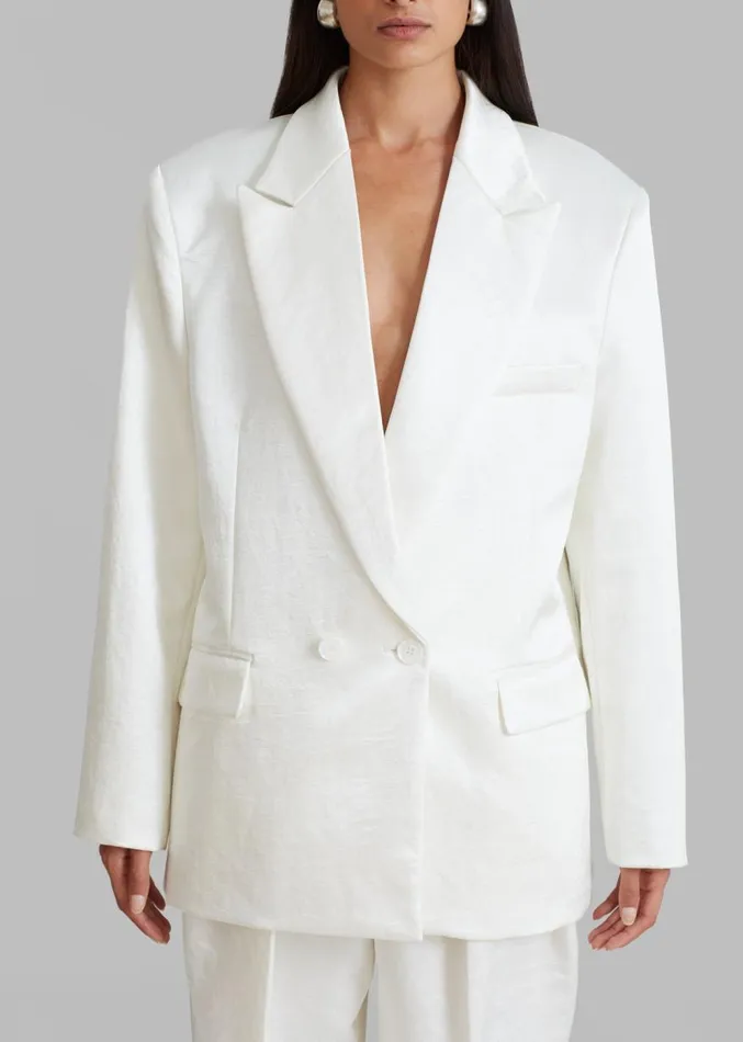 The Frankie Shop Elvira Blazer 8211 Ivory Women Clothing