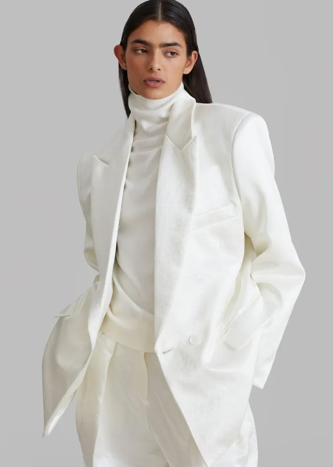 The Frankie Shop Elvira Blazer 8211 Ivory Women Clothing