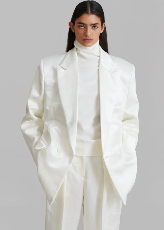 The Frankie Shop Elvira Blazer 8211 Ivory Women Clothing