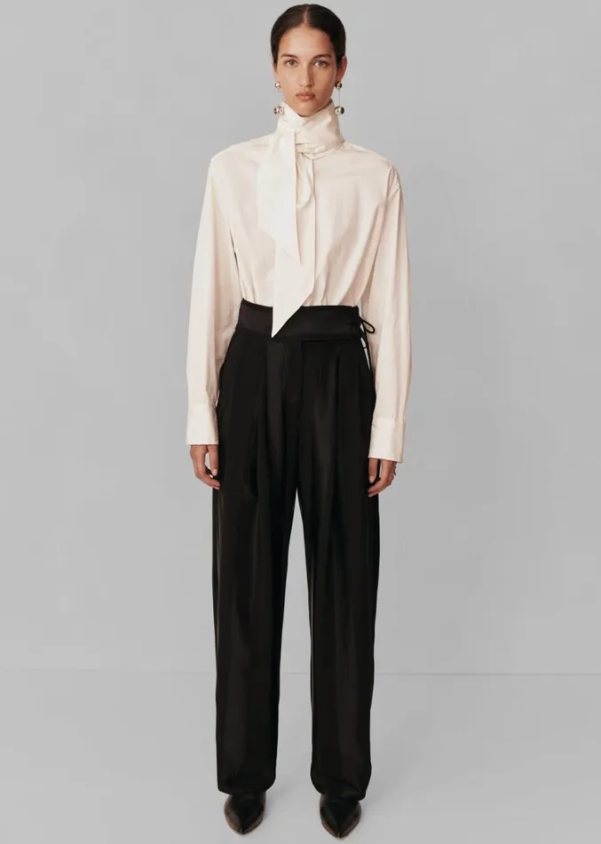 The Frankie Shop Esse Studios Evie Scarf Shirt 8211 Crema Women Clothing