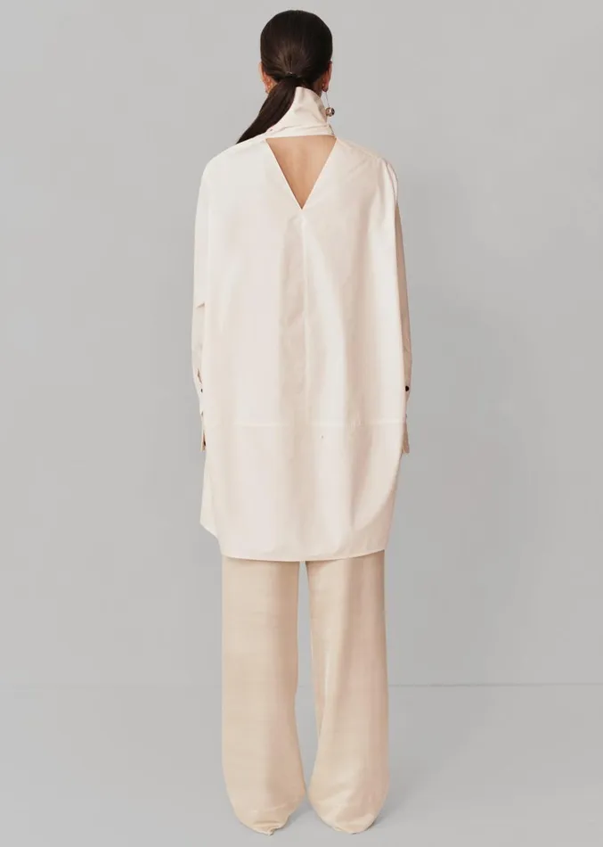The Frankie Shop Esse Studios Evie Scarf Shirt 8211 Crema Women Clothing