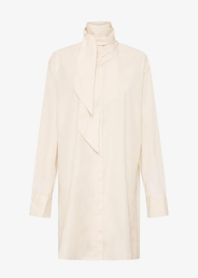 The Frankie Shop Esse Studios Evie Scarf Shirt 8211 Crema Women Clothing