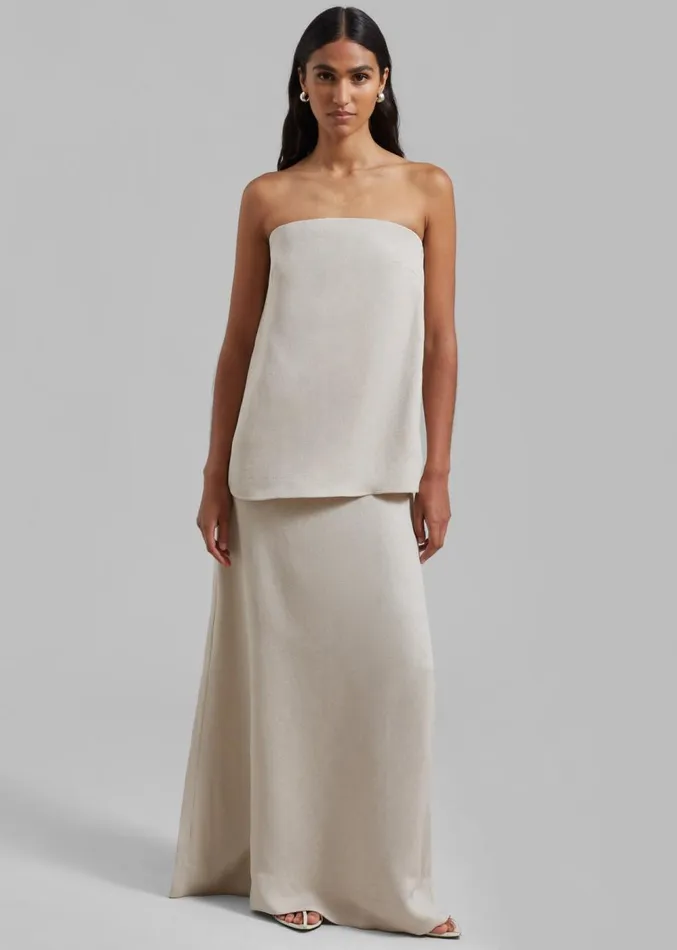 The Frankie Shop Esse Studios Oude Column Top 8211 Oyster Women Tops