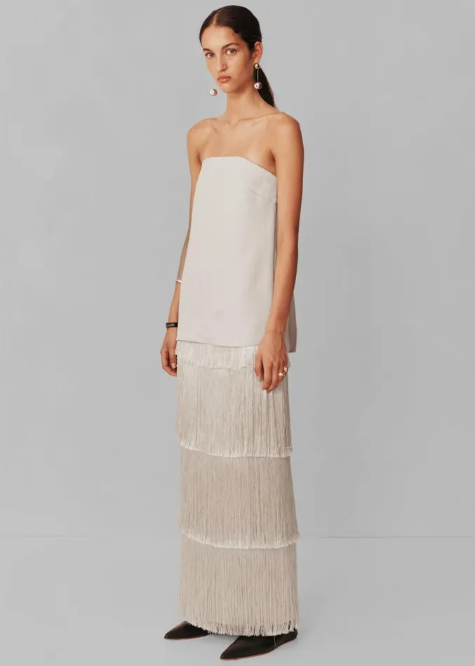 The Frankie Shop Esse Studios Oude Column Top 8211 Oyster Women Tops