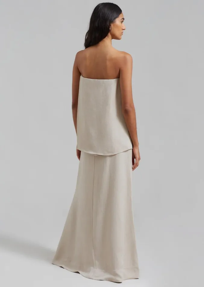 The Frankie Shop Esse Studios Oude Column Top 8211 Oyster Women Tops