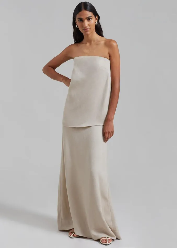 The Frankie Shop Esse Studios Oude Column Top 8211 Oyster Women Tops