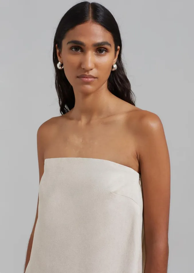 The Frankie Shop Esse Studios Oude Column Top 8211 Oyster Women Tops