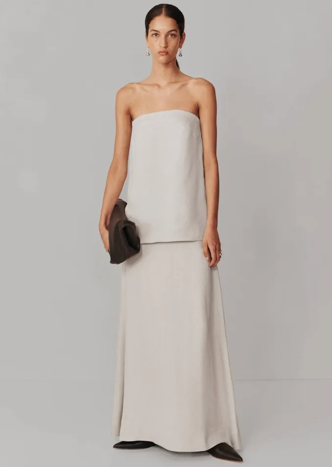 The Frankie Shop Esse Studios Oude Column Top 8211 Oyster Women Tops