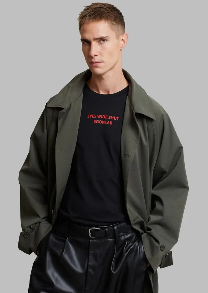 The Frankie Shop Fane Trench 8211 Olive Men Outerwear