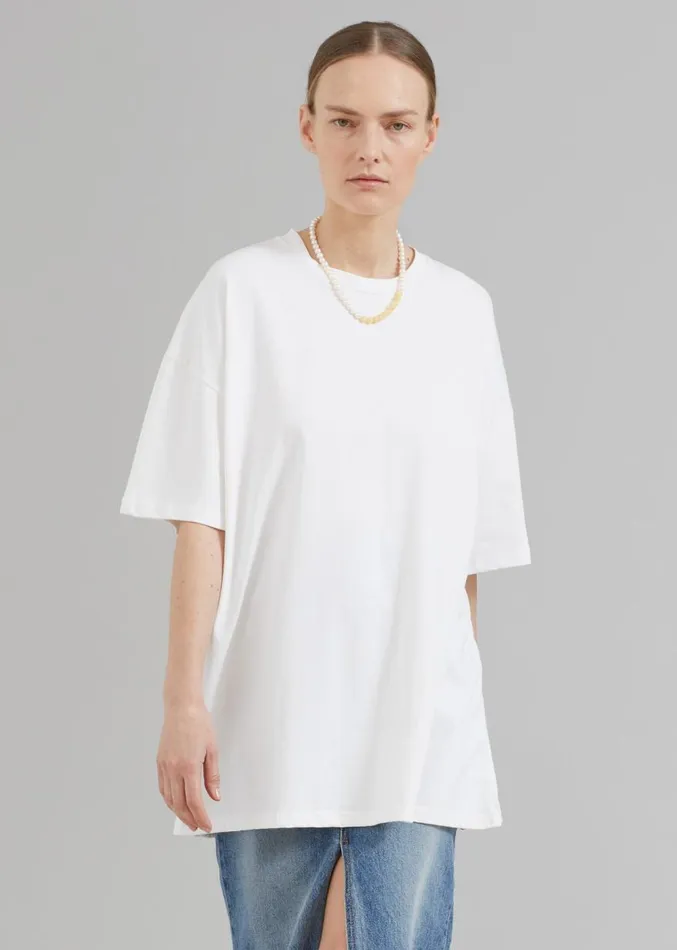 The Frankie Shop Faro Boxy Tee 8211 White WomenMen Tops