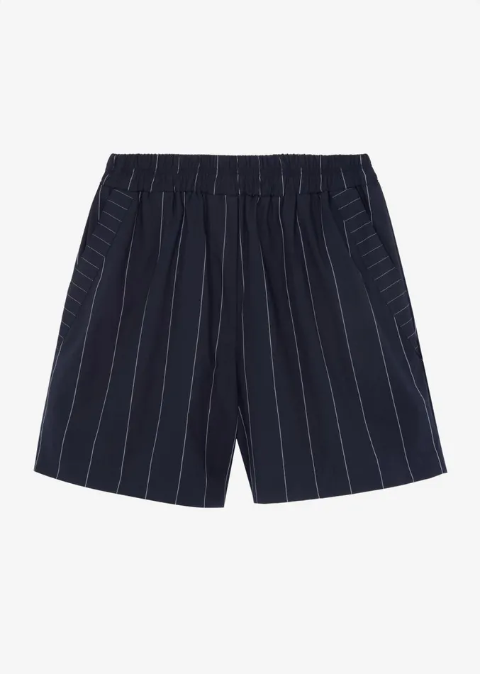 The Frankie Shop Finn Boxer Shorts 8211 White Stripe Women Bottoms