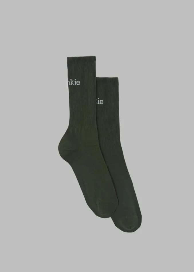 The Frankie Shop Frankie In English Ribbed Socks 8211 Army Green MenWomen Accessories The Frankie Shop Frankie In English Ribbed Socks 8211 Army Green MenWomen Accessories