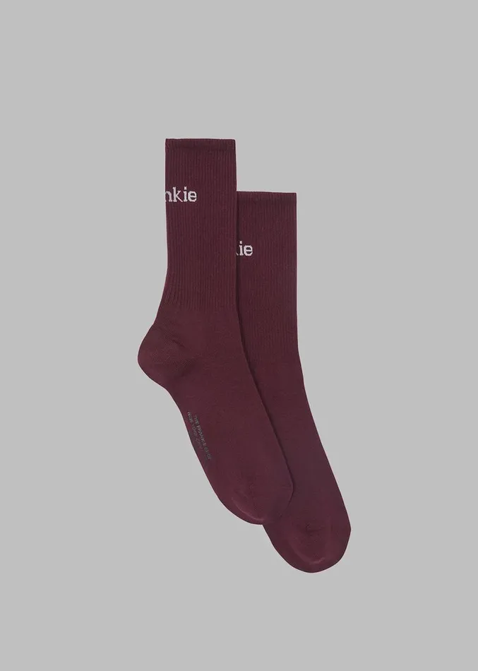 The Frankie Shop Frankie In English Ribbed Socks 8211 Bordeaux MenWomen Accessories The Frankie Shop Frankie In English Ribbed Socks 8211 Bordeaux MenWomen Accessories