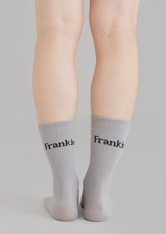 The Frankie Shop Frankie In English Ribbed Socks 8211 Grey MenWomen Accessories