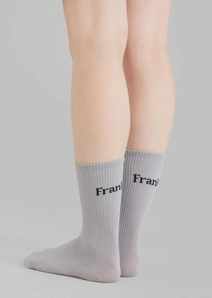 The Frankie Shop Frankie In English Ribbed Socks 8211 Grey MenWomen Accessories