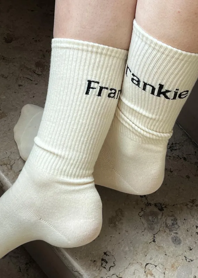 The Frankie Shop Frankie In English Ribbed Socks 8211 Vanilla MenWomen Accessories