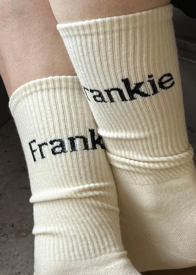 The Frankie Shop Frankie In English Ribbed Socks 8211 Vanilla MenWomen Accessories