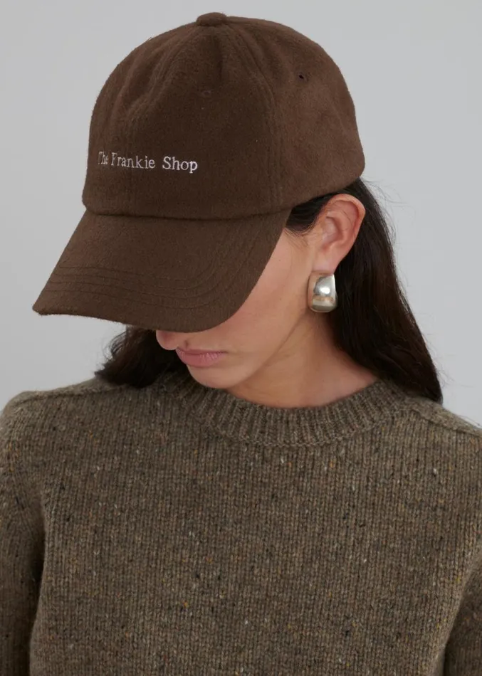 The Frankie Shop Frankie Wool Baseball Cap 8211 Chocolate MenWomen Accessories