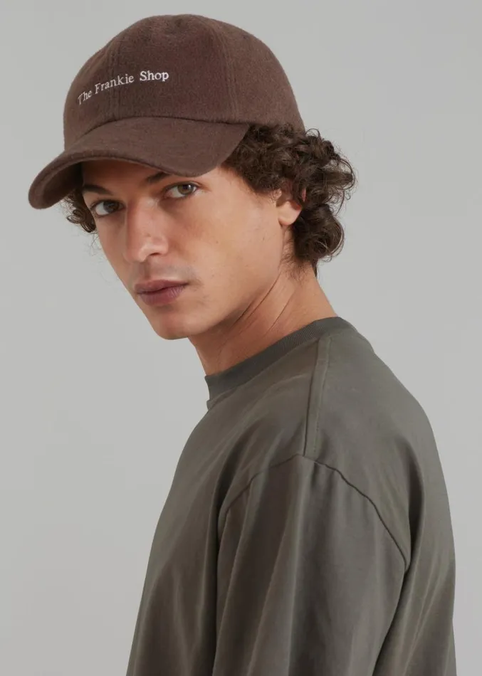 The Frankie Shop Frankie Wool Baseball Cap 8211 Chocolate MenWomen Accessories