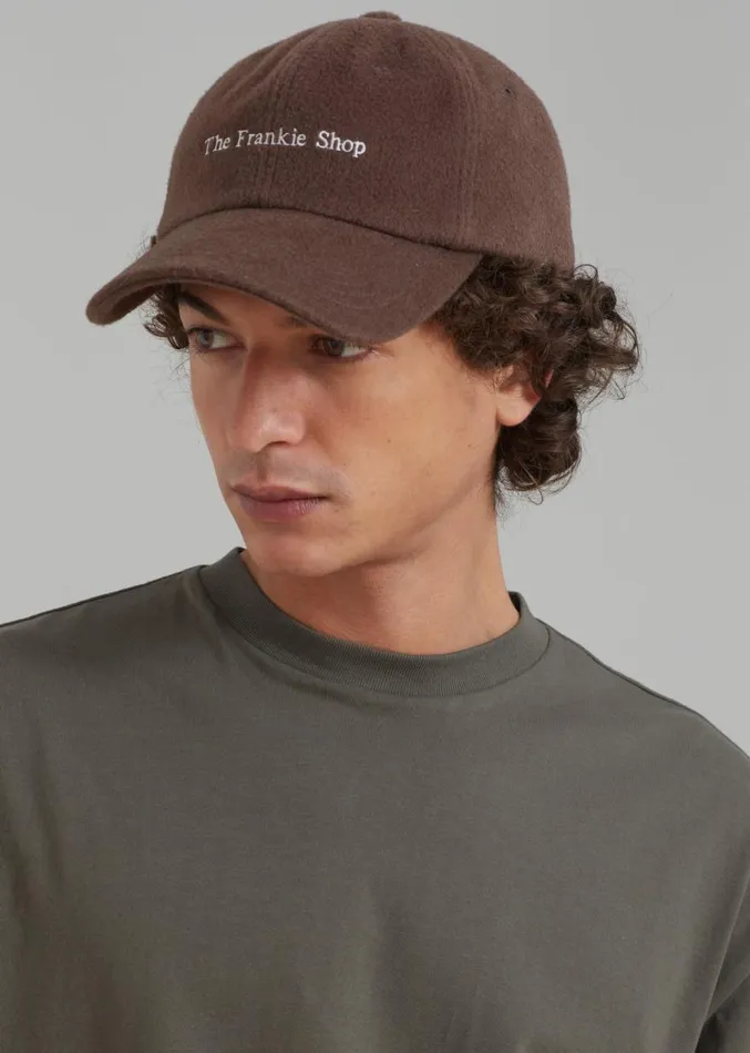 The Frankie Shop Frankie Wool Baseball Cap 8211 Chocolate MenWomen Accessories