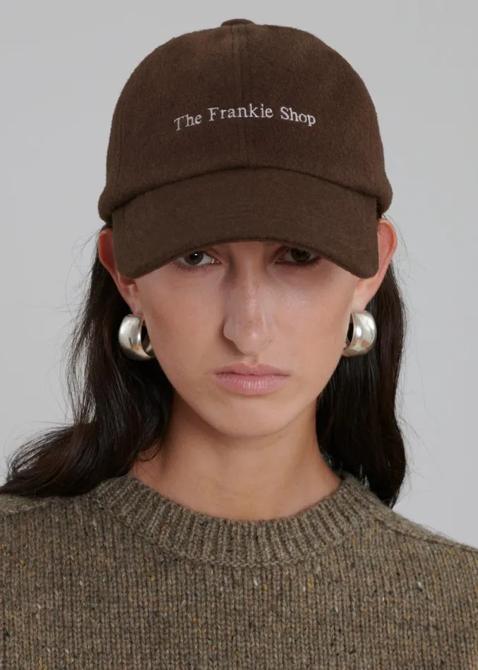 The Frankie Shop Frankie Wool Baseball Cap 8211 Chocolate MenWomen Accessories