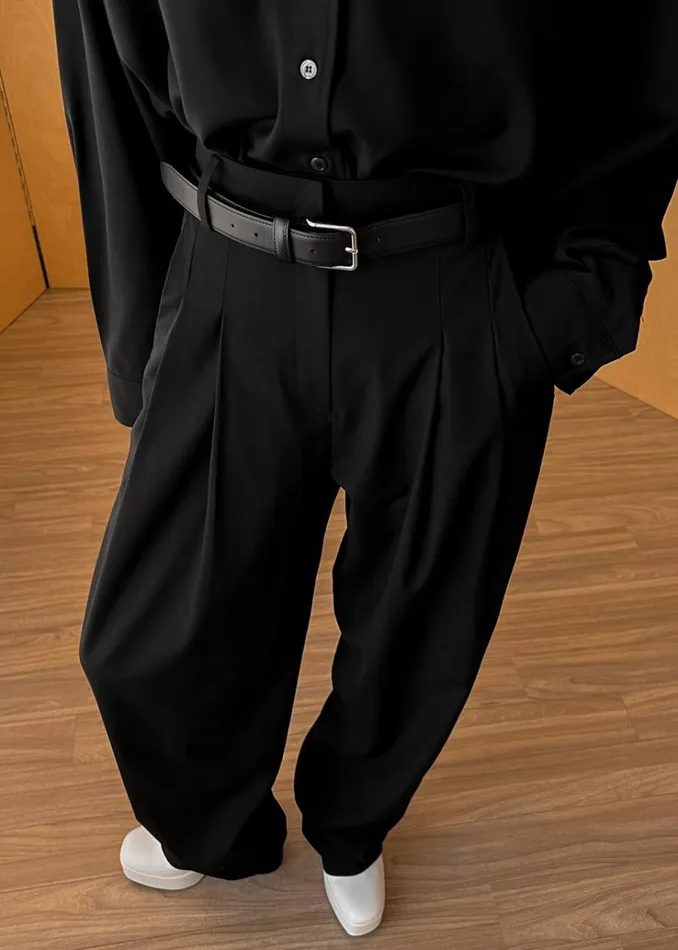 The Frankie Shop Gelso Pleated Trousers 8211 Black Women Bottoms