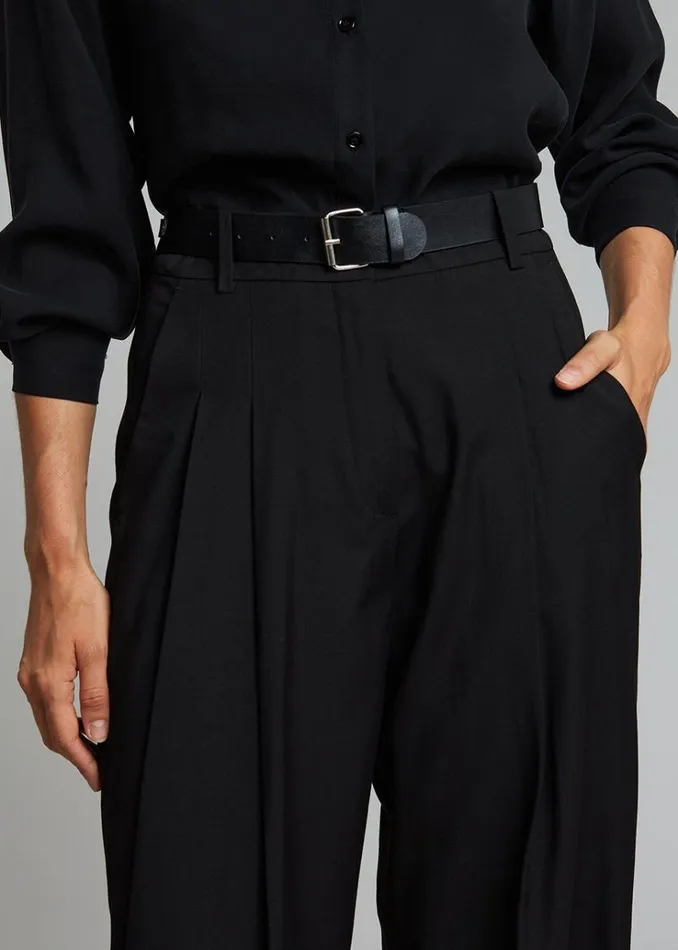 The Frankie Shop Gelso Pleated Trousers 8211 Black Women Bottoms