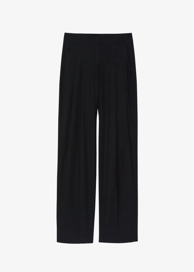 The Frankie Shop Gelso Pleated Trousers 8211 Black Women Bottoms