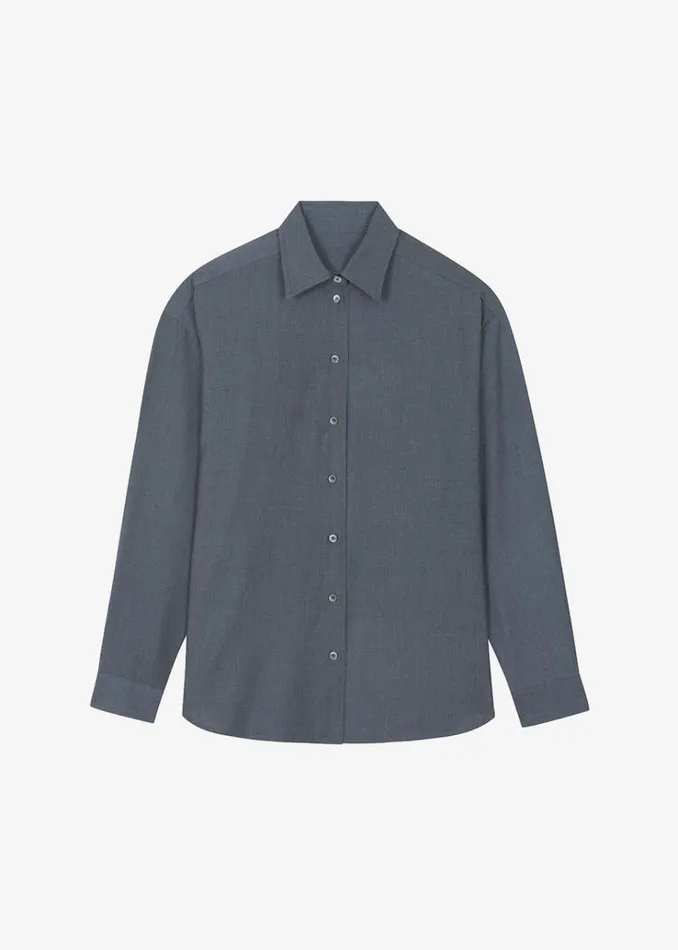 The Frankie Shop Gelso Shirt 8211 Dark Grey Melange Women Tops