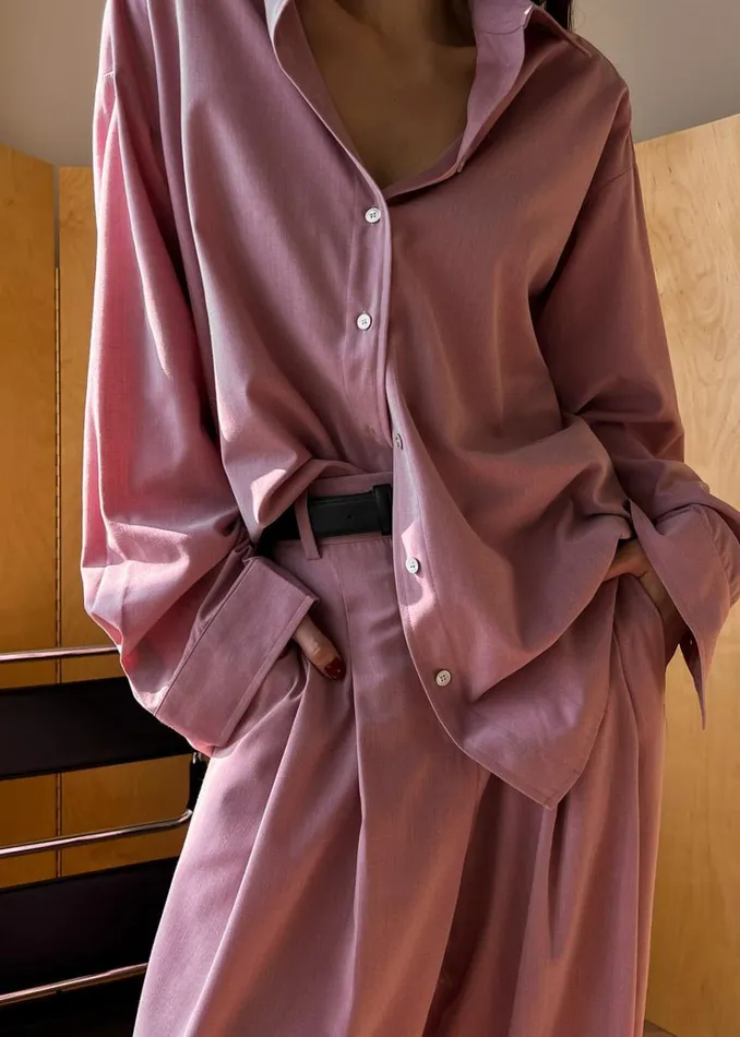 The Frankie Shop Gelso Shirt 8211 Rose Women Clothing