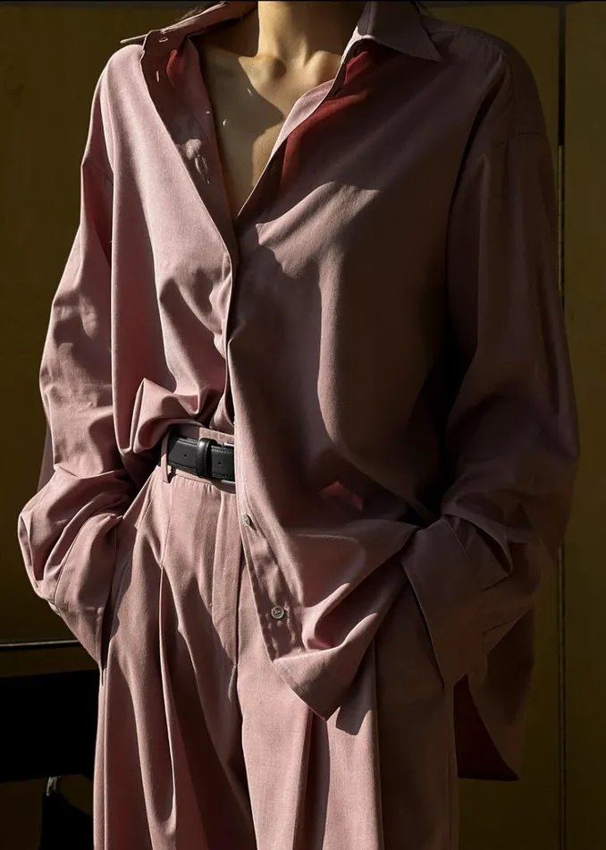 The Frankie Shop Gelso Shirt 8211 Rose Women Clothing